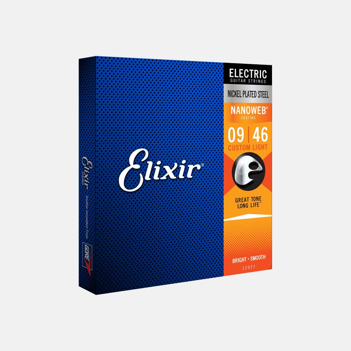 Elixir nanoweb nickel plated steel Custom Light 9-46 image 0