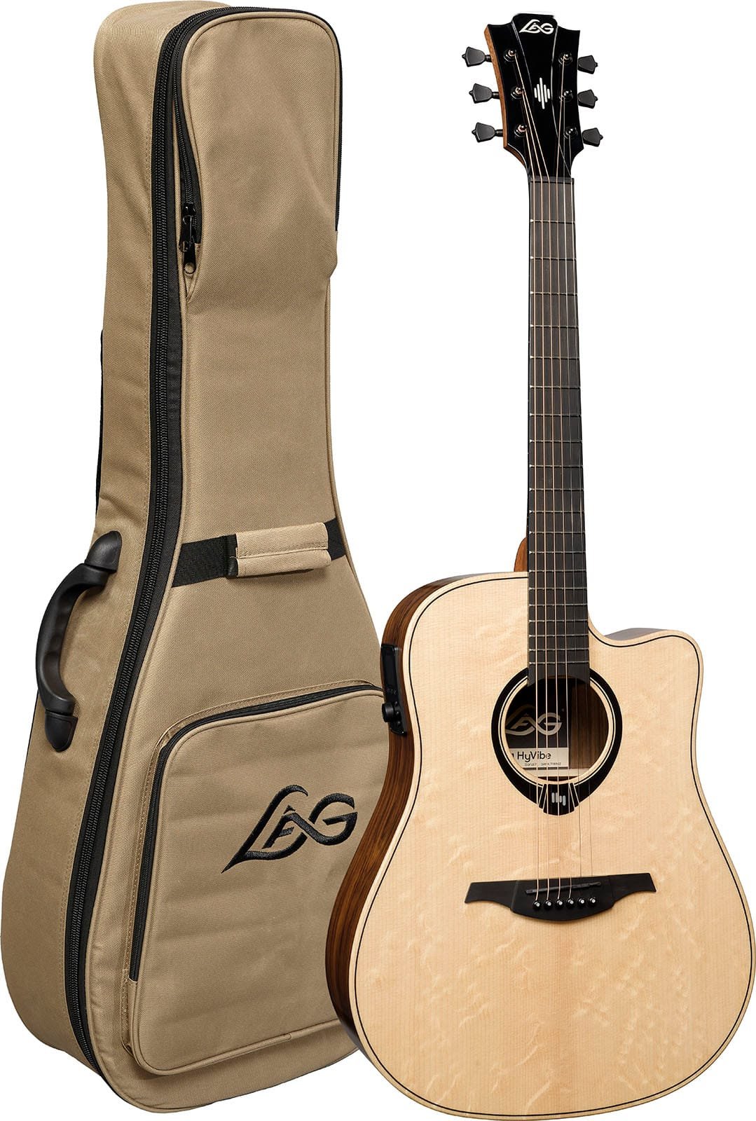 Lâg Hyvibe 30 Dreadnought Cutaway Electro image 0