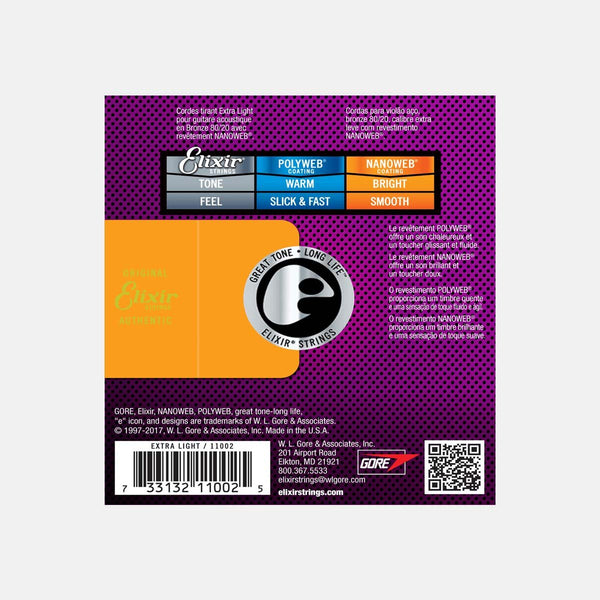 Elixir Nanoweb Bronze 80/20 Custom Light 11-52