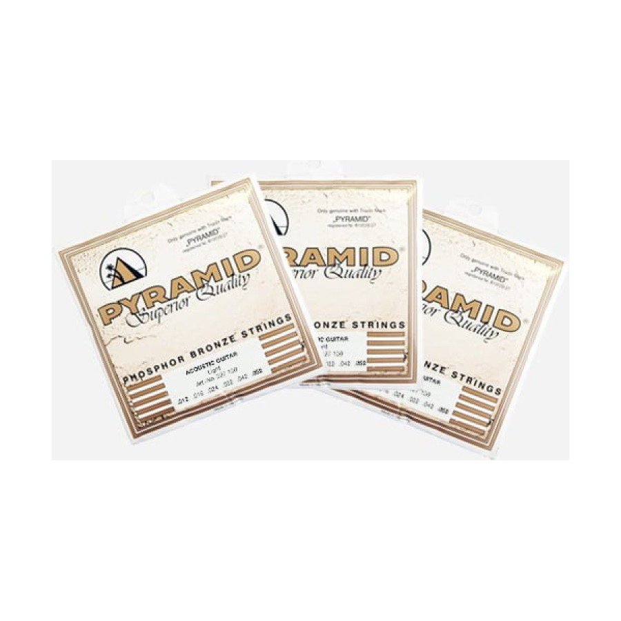 Pyramid Phosphor Bronze Light 12-52 Pack x3