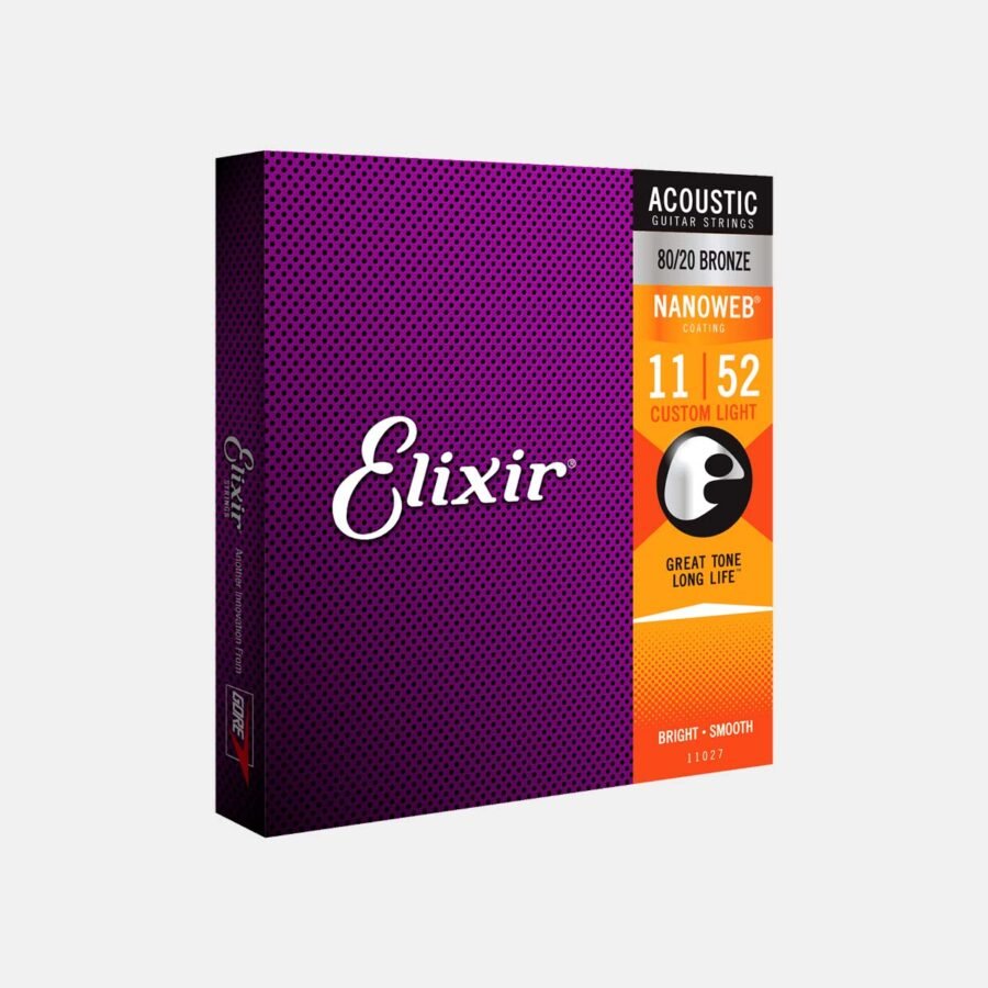 Elixir nanoweb bronze 80/20 Custom Light 11-52