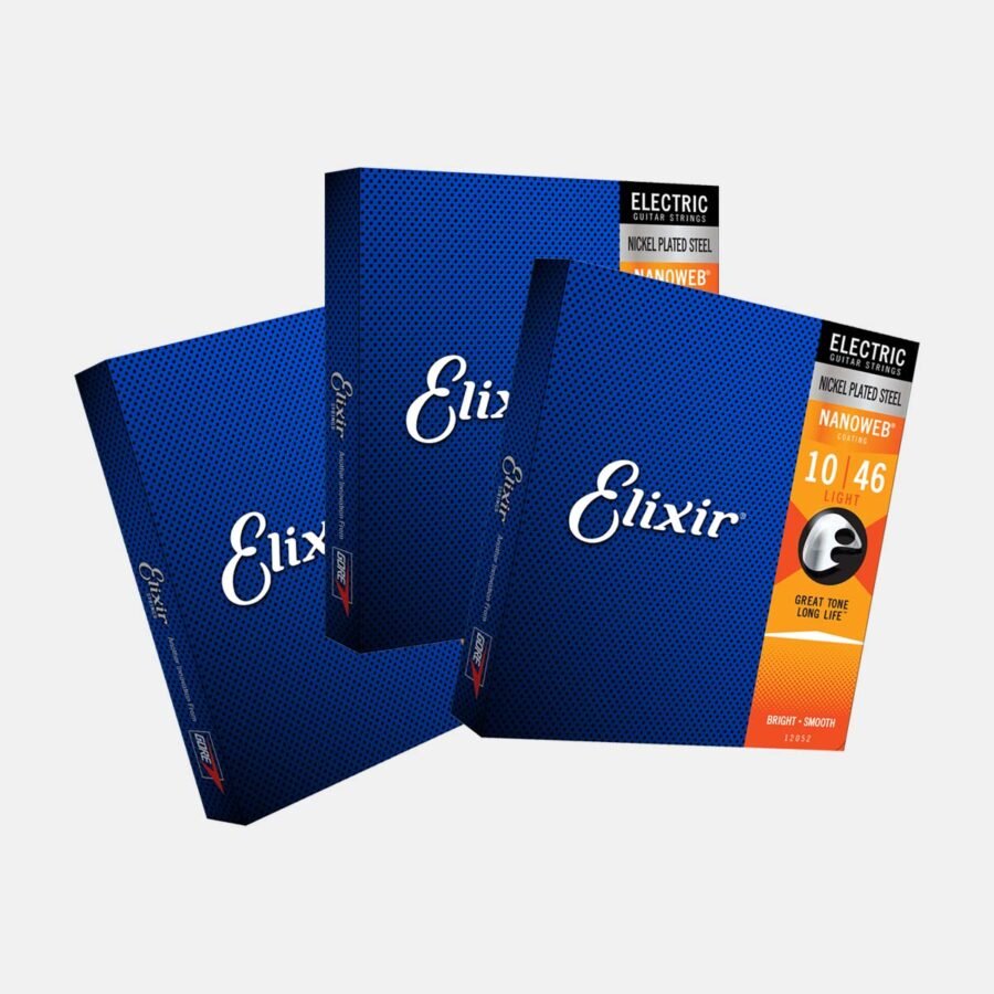 Elixir nanoweb nickel plated steel pack Light 10-46 x3