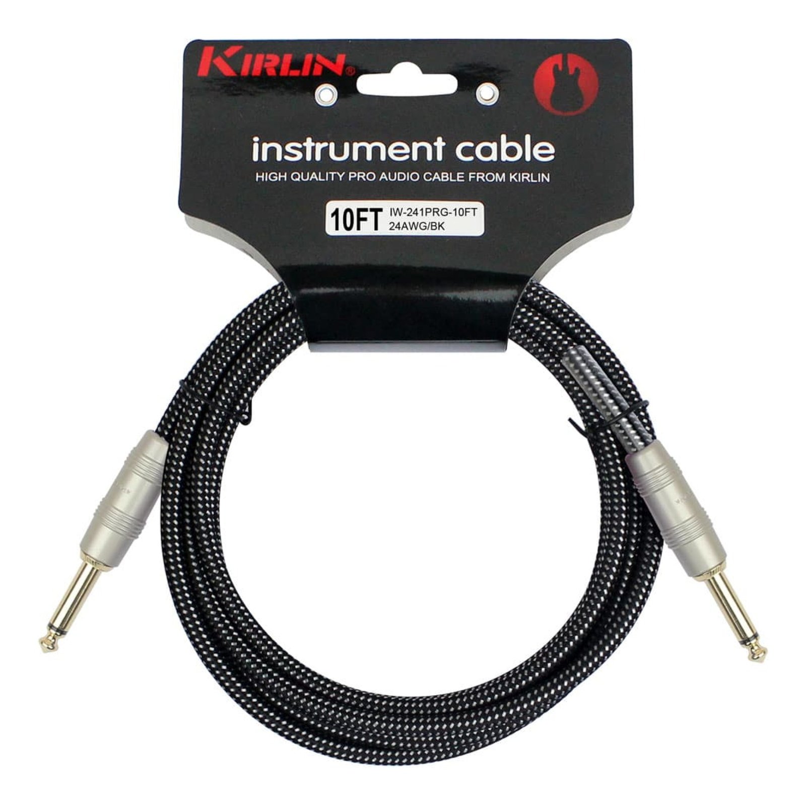 Cable Guitare Kirlin 3m Jack Noir