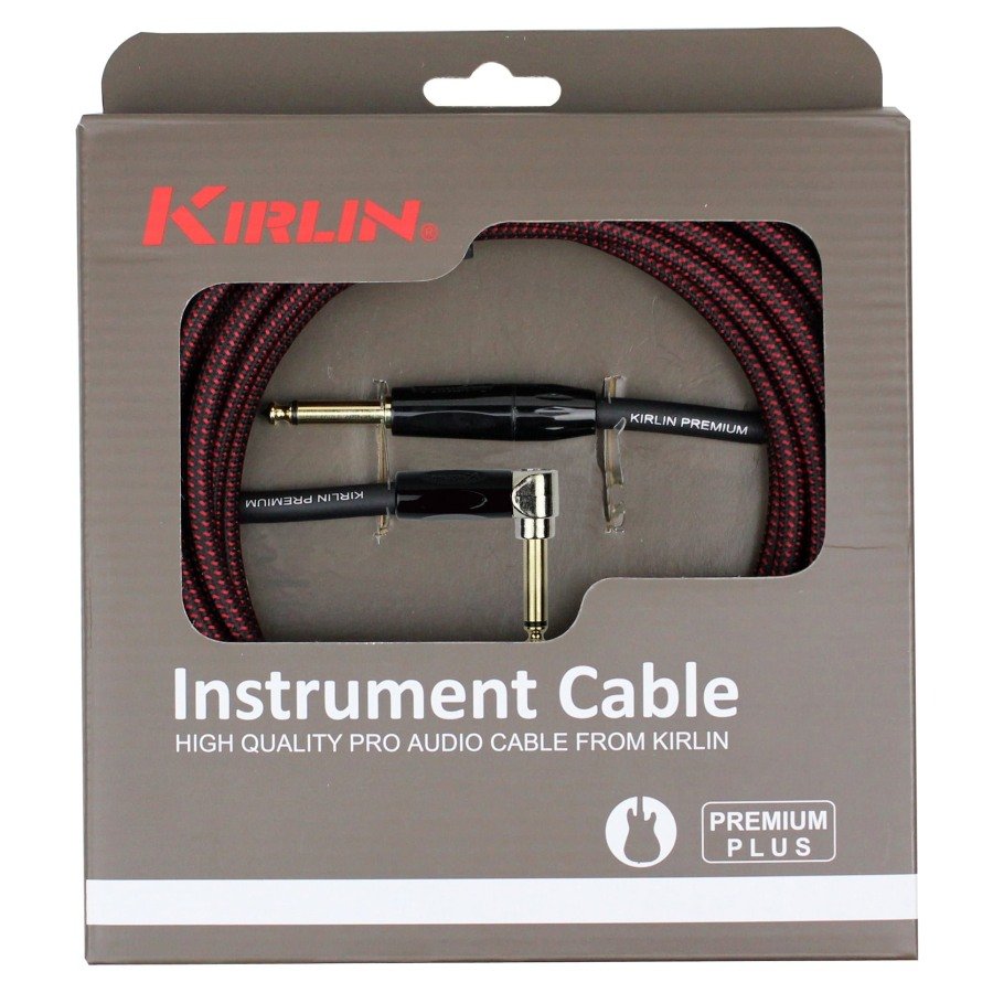 CABLE GUITARE KIRLIN 3M JACK JACK COUDE