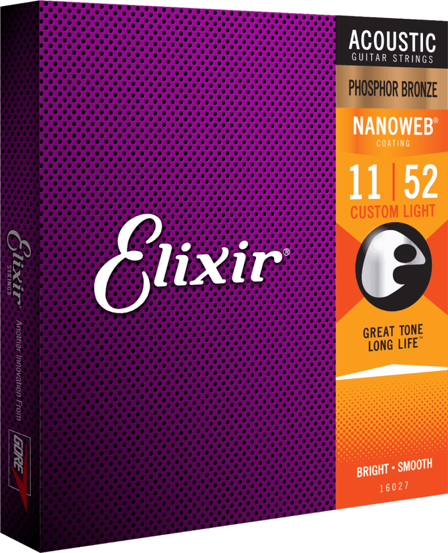 Elixir nanoweb bronze Phosphore Bronze Custom Light 11-52