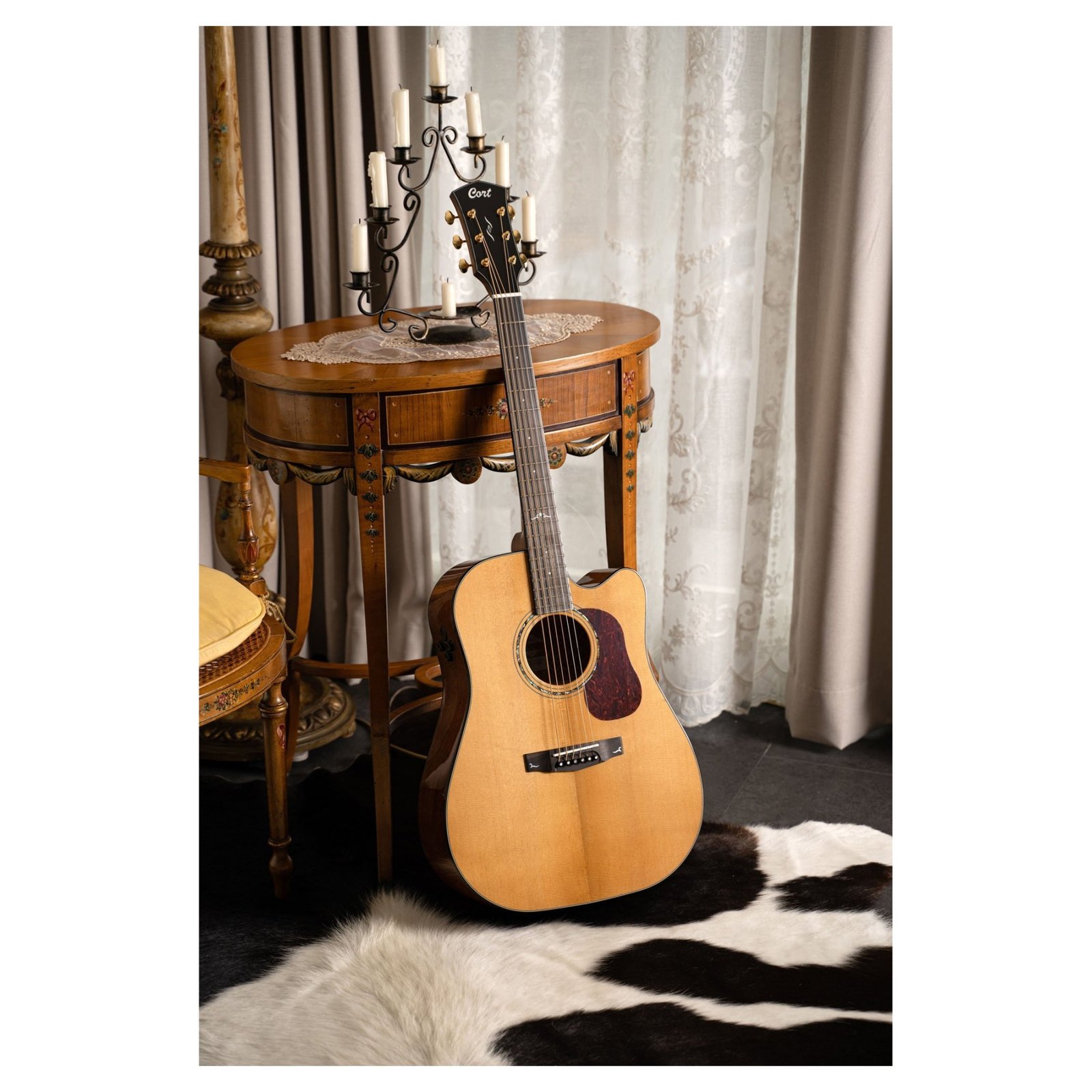 GUITARE CORT GOLD DC6 NATUREL BRILLANT