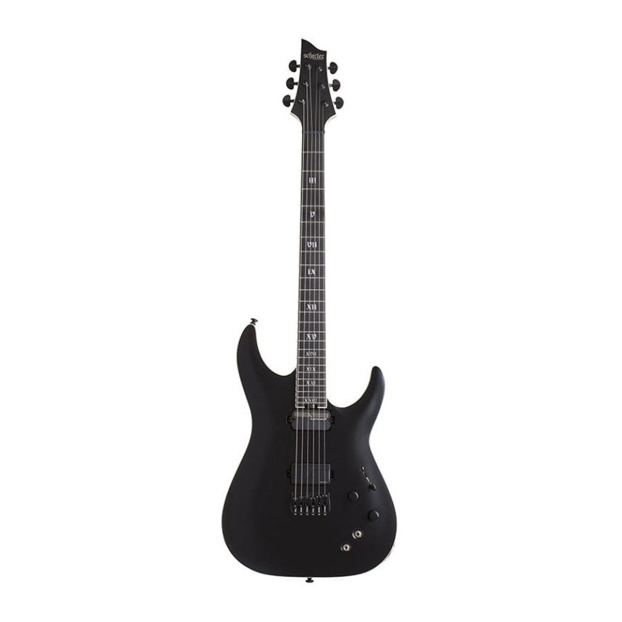 Schecter C-1 SLS Elite Evil Twin Hipshot, micro Sustainiac - Satin Black