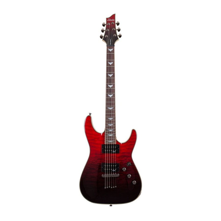 Schecter Omen Extreme-6, Blood Burst - Black Red Fade