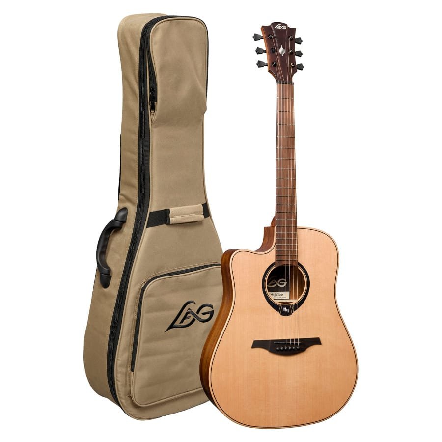 Lâg HyVibe 10 Dreadnought Cutaway Electro Lefty