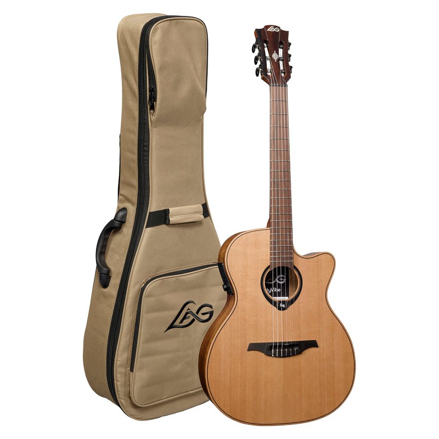 Lâg HyVibe 10 Nylon Auditorium Cutaway Electro